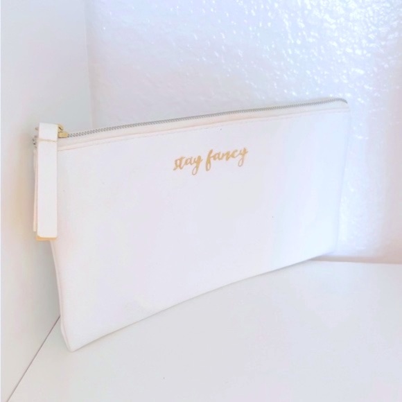 Handbags - “Stay Fancy” Faux Leather w Tassel Zipper Pouch Bag • NEW Makeup Bag Pencil Case